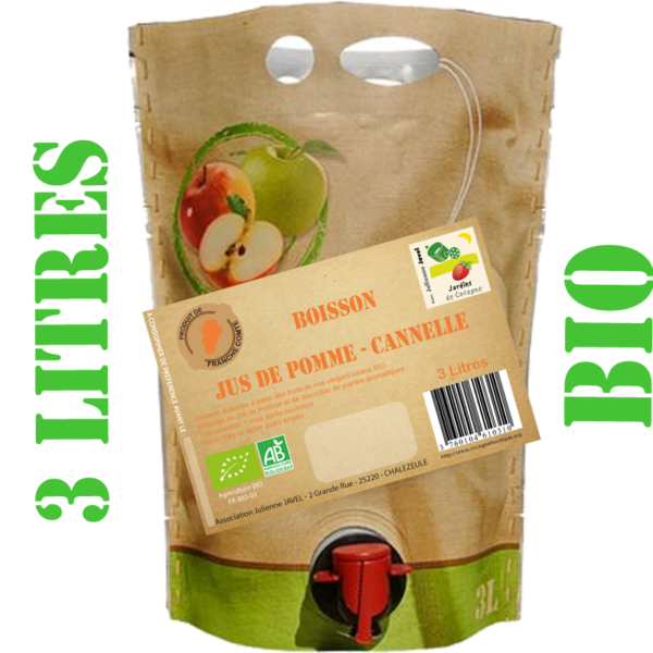 BOISSON  JUS DE POMME CANNELLE Pouch-Up 3L