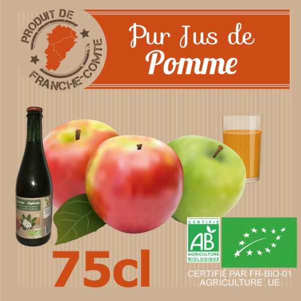 PUR JUS DE POMME Bouteille Verre 75cl