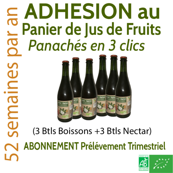 PANIER DE JUS DE FRUITS PANACHÉS Prélèvement Trimestriel