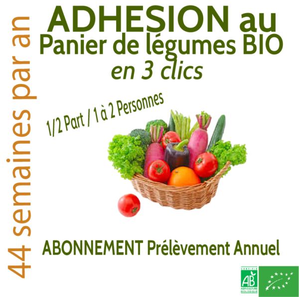 PANIER DE LÉGUMES 1/2 PART Prélèvement Annuel