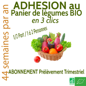 PANIER DE LÉGUMES 1/2 PART Prélèvement Trimestriel