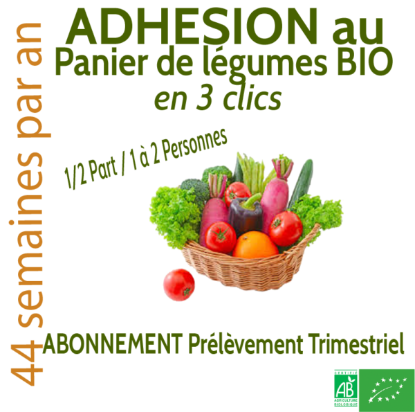 PANIER DE LÉGUMES 1/2 PART Prélèvement Trimestriel