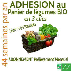 PANIER DE LÉGUMES 1 PART Prélèvement Mensuel