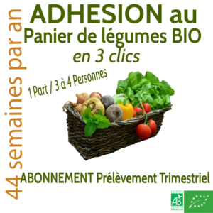 PANIER DE LÉGUMES 1 PART Prélèvement Trimestriel